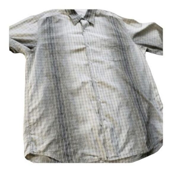 Tommy Bahama Men Green Ombre Geometric Silk Cotton Long Sleeve Button Shirt M - Picture 5 of 12